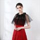 Off-Shoulder Wrap Cloak With Pearls