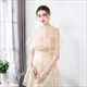 Off-Shoulder Wrap Cloak With Pearls