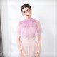 Off-Shoulder Wrap Cloak With Pearls