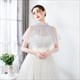 Off-Shoulder Wrap Cloak With Pearls