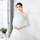 Off-Shoulder Wrap Cloak With Pearls