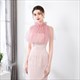 Off-Shoulder Wrap Cloak With Pearls