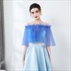 Off-Shoulder Wrap Cloak With Pearls