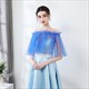 Off-Shoulder Wrap Cloak With Pearls
