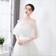 Off-Shoulder Wrap Cloak With Pearls