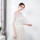 Off-Shoulder Wrap Cloak With Pearls