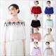Off The Shoulder Wrap Cloak With Lace Trim
