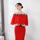 Off The Shoulder Wrap Cloak With Lace Trim