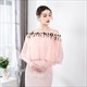 Off The Shoulder Wrap Cloak With Lace Trim