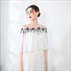 Off The Shoulder Wrap Cloak With Lace Trim