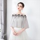 Off The Shoulder Wrap Cloak With Lace Trim