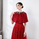 Off The Shoulder Wrap Cloak With Lace Trim