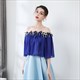 Off The Shoulder Wrap Cloak With Lace Trim