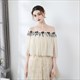Off The Shoulder Wrap Cloak With Lace Trim