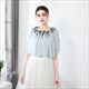 Off The Shoulder Wrap Cloak With Lace Trim