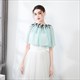 Off The Shoulder Wrap Cloak With Lace Trim