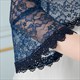 Lace Wrap Long Sleeve Jacket With Lace Trim