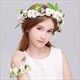 Handgefertigter Blumenmädchen-Haarkranz mit Blätter-Haarschmuck