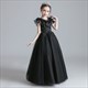 Blumenmädchen-Kleid aus Tüll mit Spitzenapplikation und Ärmeln