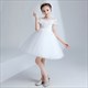 Blumenmädchen-Kleid aus Tüll mit Spitzenapplikation und Ärmeln