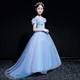 Flower-Girl-Kleid aus Organza mit schulterfreiem Ausschnitt und Schmetterling