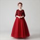 Sequin Embellished Tulle Flower Girl Dress With Sleeves