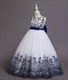 Ärmelloses Geburtstags- und Partykleid für Mädchen mit Spitzenstickerei