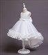 Bauschiges Prinzessinnenkleid für Mädchen mit Spitzenoberteil, High-Low-Saum und Schleife