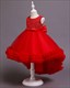 Bauschiges Prinzessinnenkleid für Mädchen mit Spitzenoberteil, High-Low-Saum und Schleife