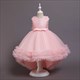 Bauschiges Prinzessinnenkleid für Mädchen mit Spitzenoberteil, High-Low-Saum und Schleife