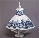 Ärmelloses Geburtstags-Prinzessinnenkleid für Mädchen mit Stickerei und Perlenverzierung