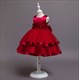 Girls Flower Embellished Princess Party Dress With Bowknot