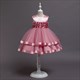Girls Flower Embellished Princess Party Dress With Bowknot