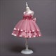 Girls Flower Embellished Princess Party Dress With Bowknot