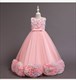 Bauschiges Geburtstags-Prinzessinnenkleid mit 3D-Blumenverzierung