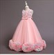 Bauschiges Geburtstags-Prinzessinnenkleid mit 3D-Blumenverzierung