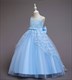 Girls Lace Embellished Tulle Birthday Princess Party Dress