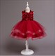 Girls Beaded Sleeveless Birthday Princess Dress With Flowers