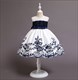Girls Lace Embroidery Princess Party Dress With Bowknot