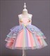 Girls Unicorn Puffy Short Layered Cake Birthday Princess Dress