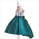 Geburtstags-Prinzessinnenkleid für Mädchen mit Blattstickerei und Perlen
