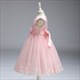Floral Embellished Tulle Birthday Princess Party Dress