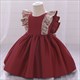 Sequin Embellished Satin Toddler Birthday Princess Dress