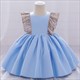 Sequin Embellished Satin Toddler Birthday Princess Dress