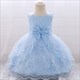 Lace Embellished Toddler Girl Birthday Dress With Bowknot