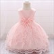 Lace Embellished Toddler Girl Birthday Dress With Bowknot