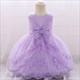 Lace Embellished Toddler Girl Birthday Dress With Bowknot