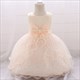 Lace Embellished Toddler Girl Birthday Dress With Bowknot
