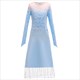 Blaues Prinzessinnenkleid für Mädchen mit Verzierung und langen Ärmeln