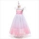 Prinzessinnenkleid mit Ombre-Verzierung und Flatterärmeln